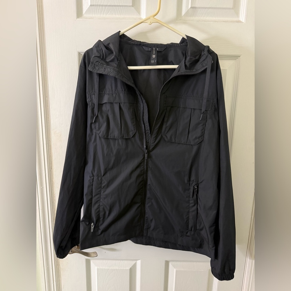 All in Motion Men's Black Windbreaker Jacket